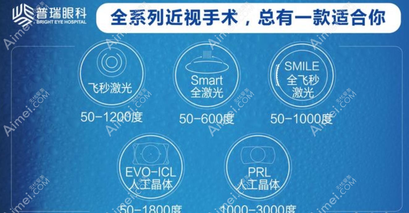普瑞眼科醫(yī)院做近視眼手術項目