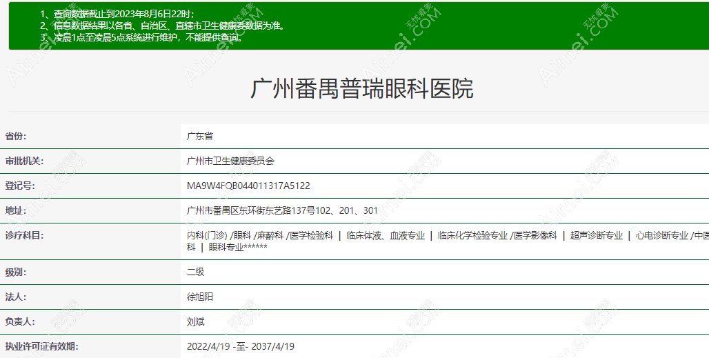 广州普瑞眼科是正规二级医院