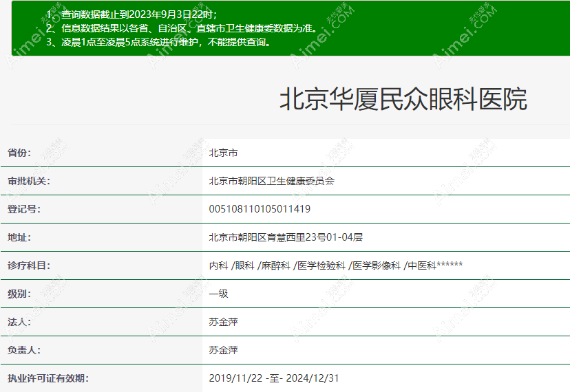 北京民众眼科医院是正规一级眼科