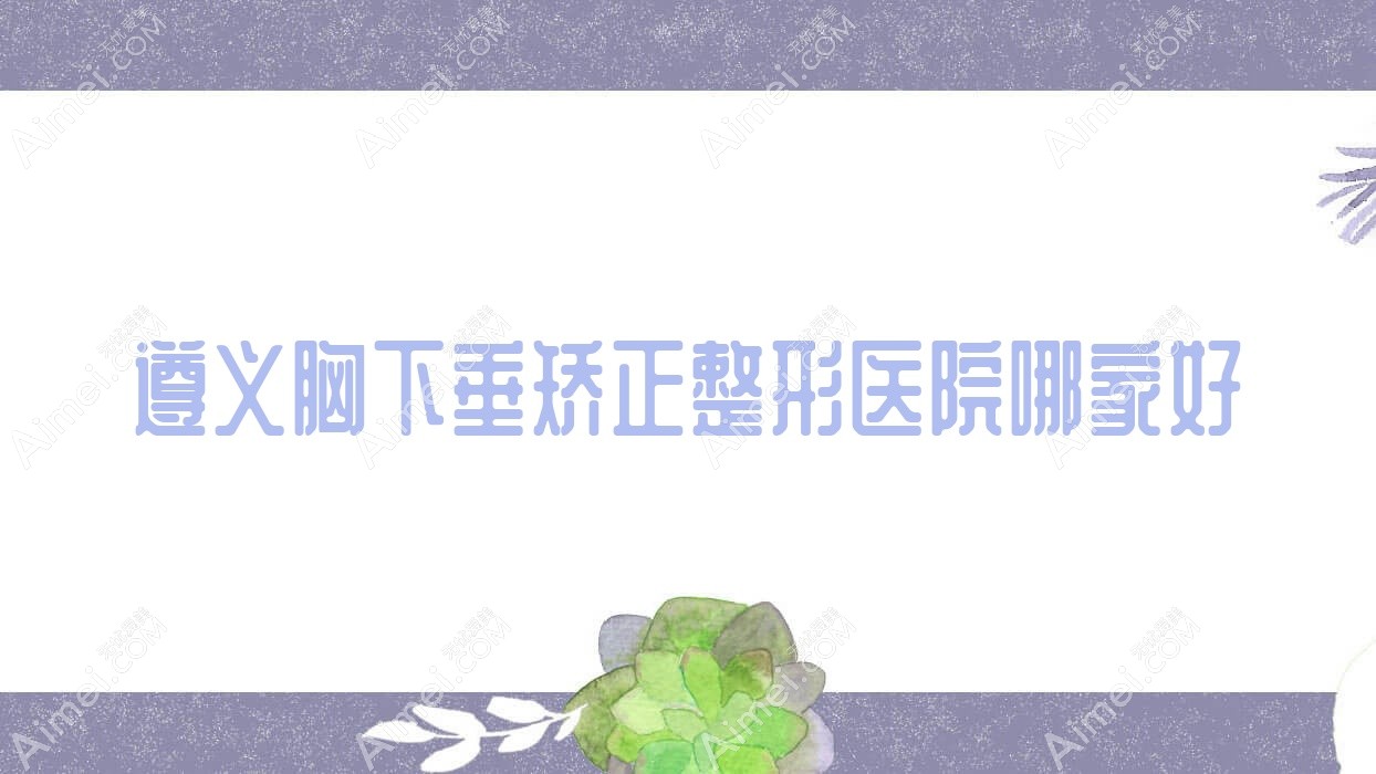 遵义胸下垂矫正哪里好？价格多少钱？仁怀米娅/悦颜/马金荣35000起