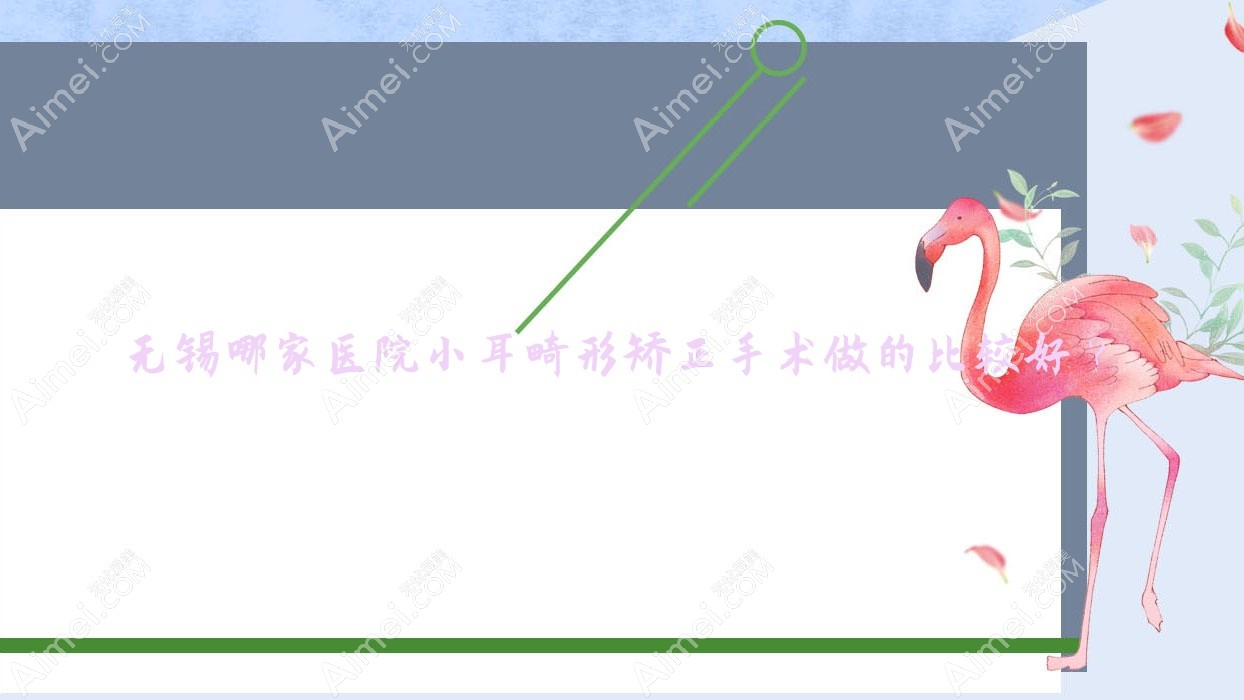 无锡哪家医院小耳畸形矫正手术做的比较好？全新无锡小耳畸形矫正排名TOP十医院出炉