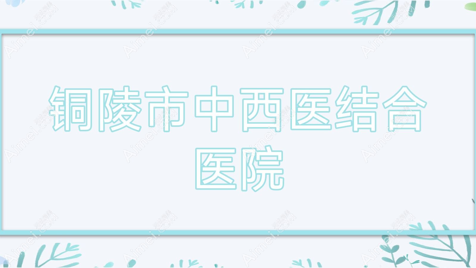 铜陵市中西医结合医院