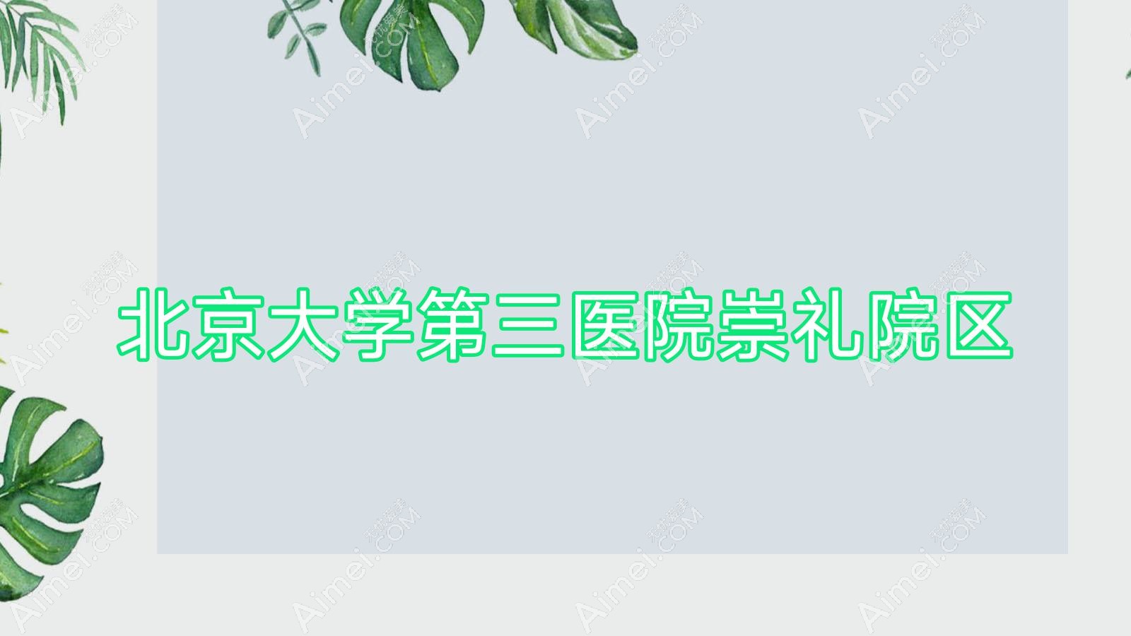 北京大学第三医院崇礼院区