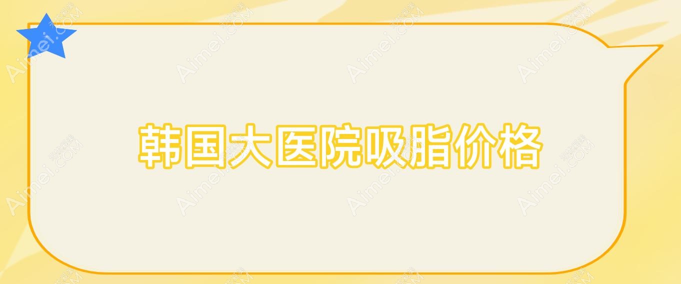 韩国大医院吸脂价格 韩国吸脂技术