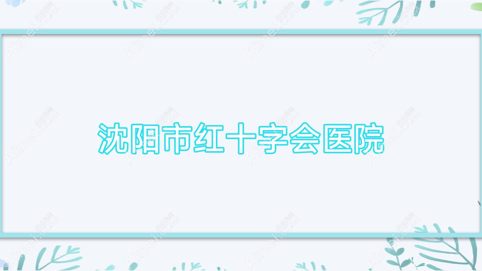 沈阳市红十字会医院 沈阳市红十字会医院