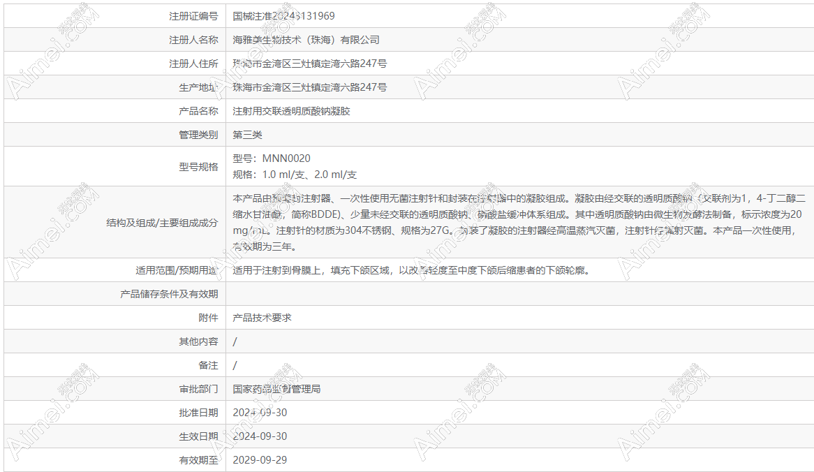 海维纳斯玻尿酸在我国已获批!是合法的玻尿酸品牌,专门针对轮廓所设计 爱美网 海维纳斯玻尿酸在我国已获批!是合法的玻尿酸品牌,专门针对轮廓所设计 爱美网