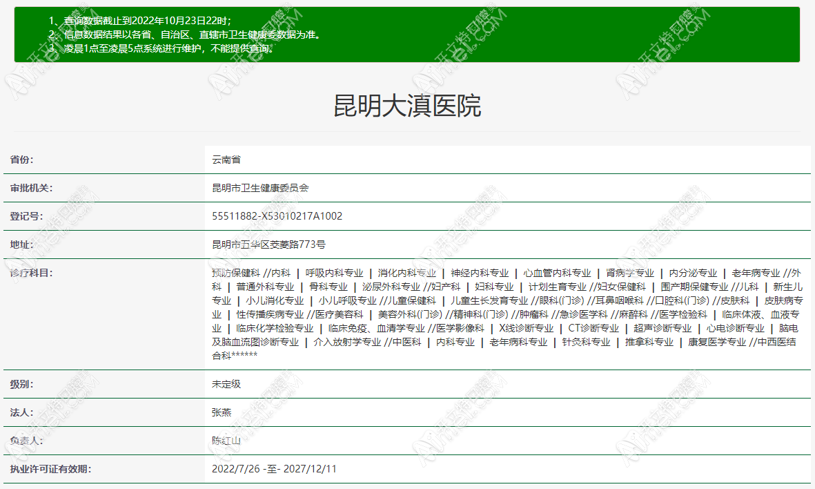 昆明大滇医院口腔科
