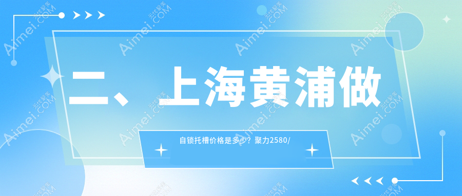 二、上海黄浦做自锁托槽价格是多少？聚力2580/永博2869/曙康3359