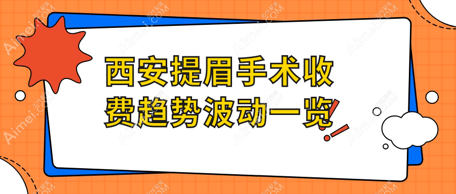 西安提眉手术收费趋势波动一览