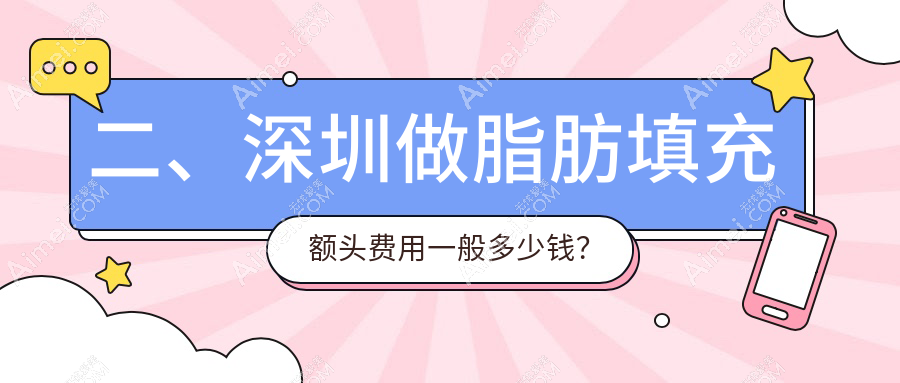 二、深圳做脂肪填充额头费用一般多少钱？美莱15589、婳美12958、泰禾13198