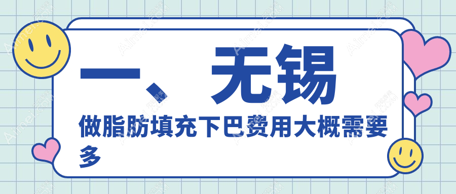 无锡脂肪填充下巴价格表详解,热门医美机构报价及医院地址一览