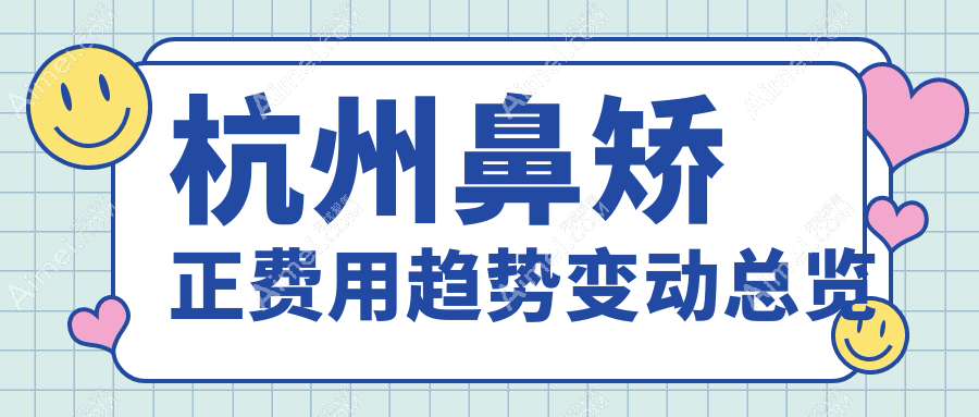杭州鼻矫正费用趋势变动总览