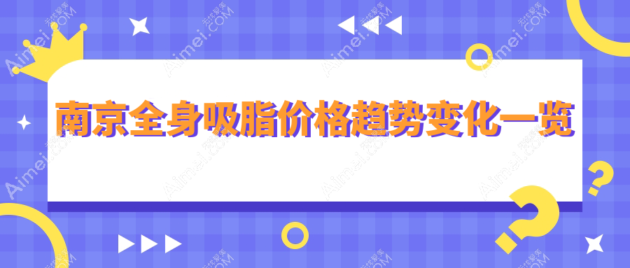 南京全身吸脂价格趋势变化一览