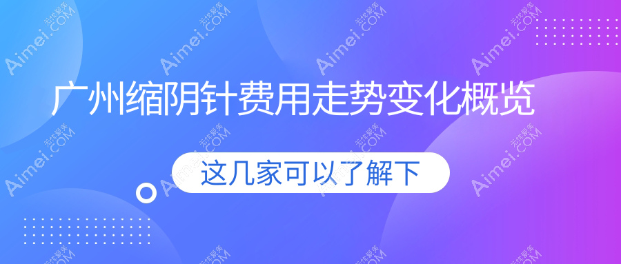 广州缩阴针费用走势变化概览