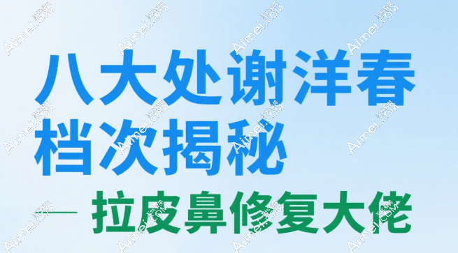 八大处谢洋春属于什么档次？谢洋春是拉皮鼻修复大佬，20年经验+98%满意度