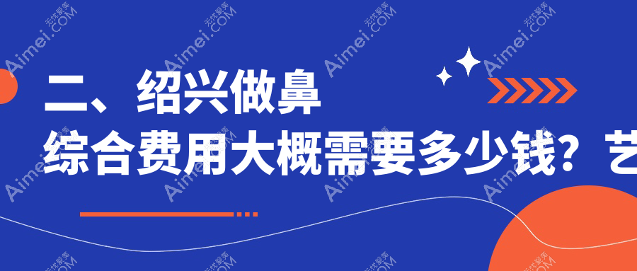 二、绍兴做鼻综合费用大概需要多少钱？艺素美20568|艺美18290|艺美20189