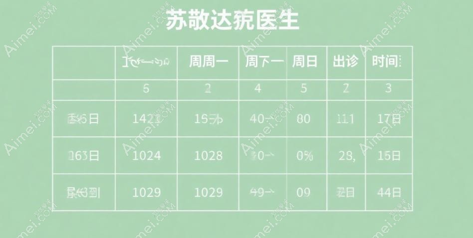 苏敬达医生出诊时间