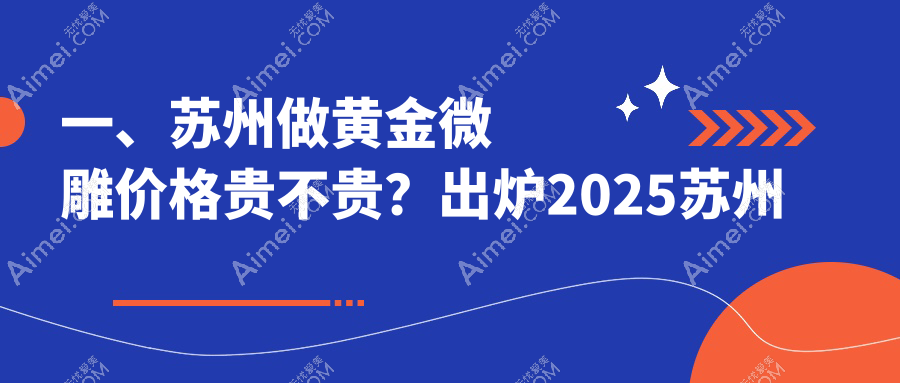 苏州黄金微雕权威推荐，精细工艺展现面部美学，全程费用仅需5000元起