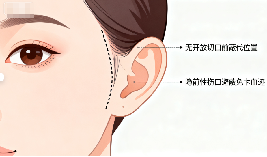 吴乐昊医生拉皮手术示意图