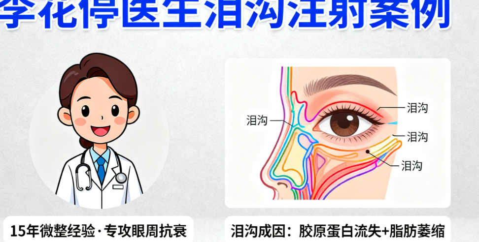 李花停医生的注射美容案例分享！真人泪沟注射对比图曝光，效果确实自然