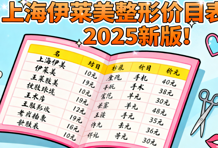 上海伊莱美整形价目表2025新版！双眼皮3700元起，20位顾客真实案例大公开