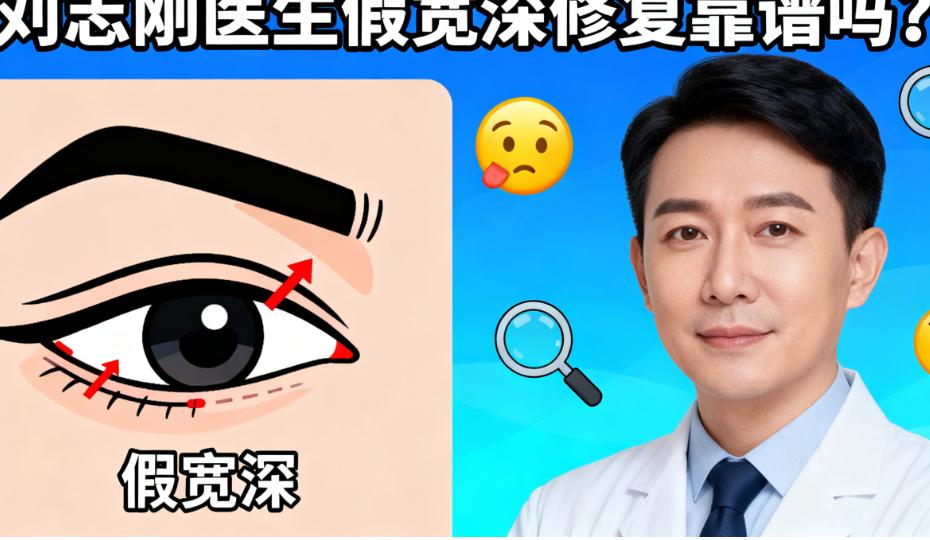 刘志刚医生假宽深修复靠谱吗?专攻双眼皮“假、宽、深”,看金刀奖得主如何实现闭眼无痕、睁眼有神的妈生感自然形态