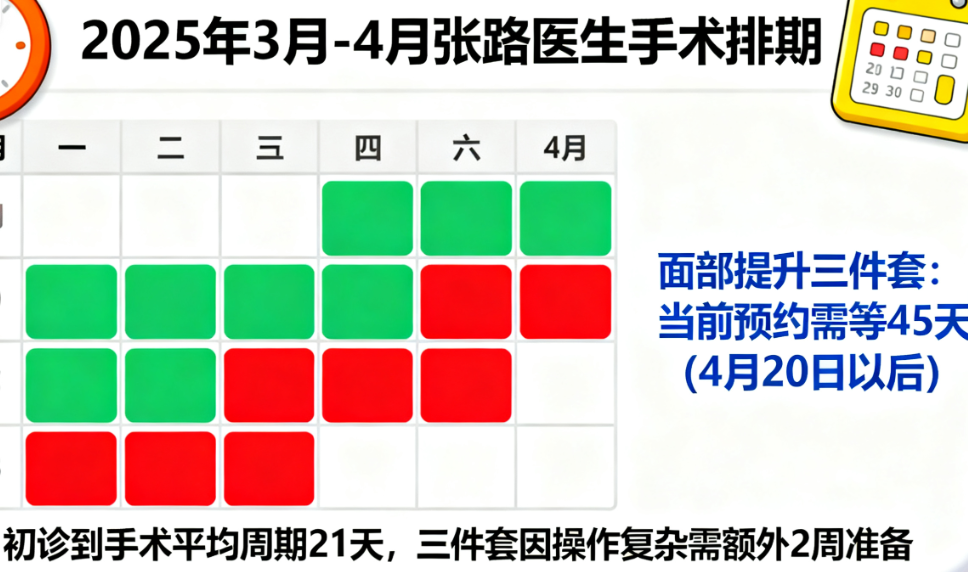 上海張路醫(yī)生掛到號后多久手術(shù)？不會找他做面部提升三件套要等1-3個月吧！