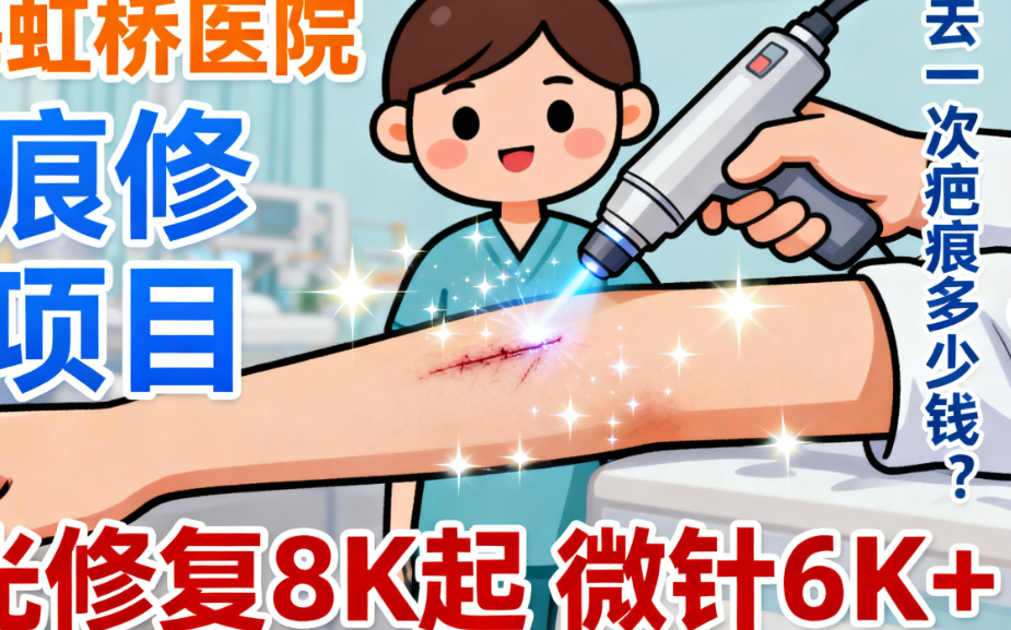 上海虹桥医院去一次疤痕多少钱？激光修复8K起 微针6K+ 2025新版价目表公开！