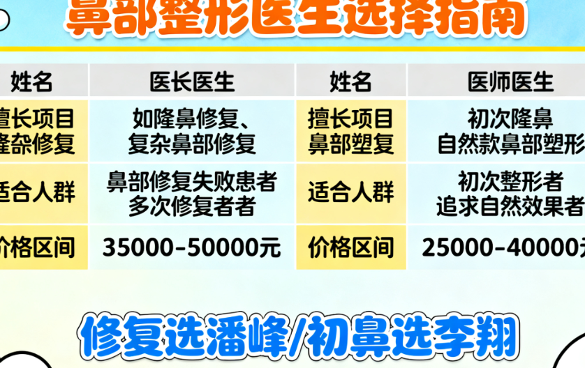 上海潘峰和李翔哪个鼻子好