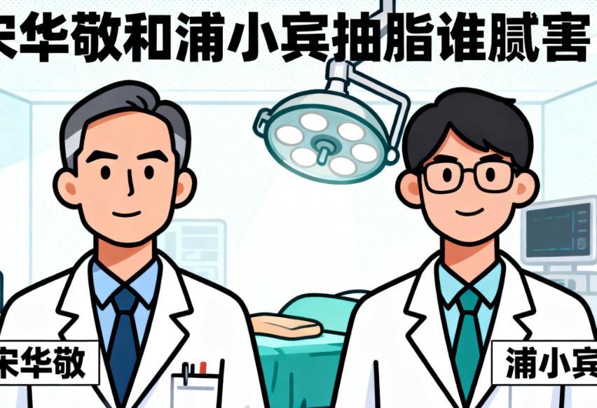 宋华敬和浦小宾抽脂谁腻害？宋华敬大面积吸脂见长瘦8cm，浦小宾精细化吸脂创伤小，按脂肪基数和诉求选