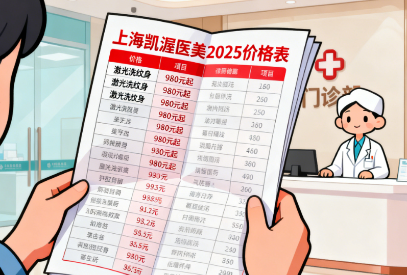 2025上海凯渥医疗美容门诊部收费价格表曝光！激光洗纹身980元起值不值？