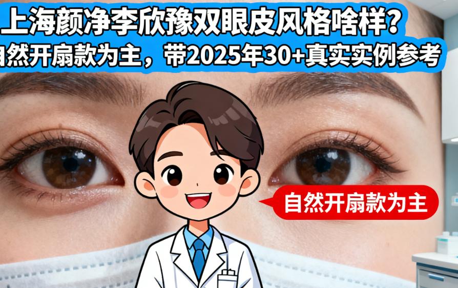 上海颜净李欣豫双眼皮风格啥样？是自然开扇款为主，带2025年30+真实实例参考