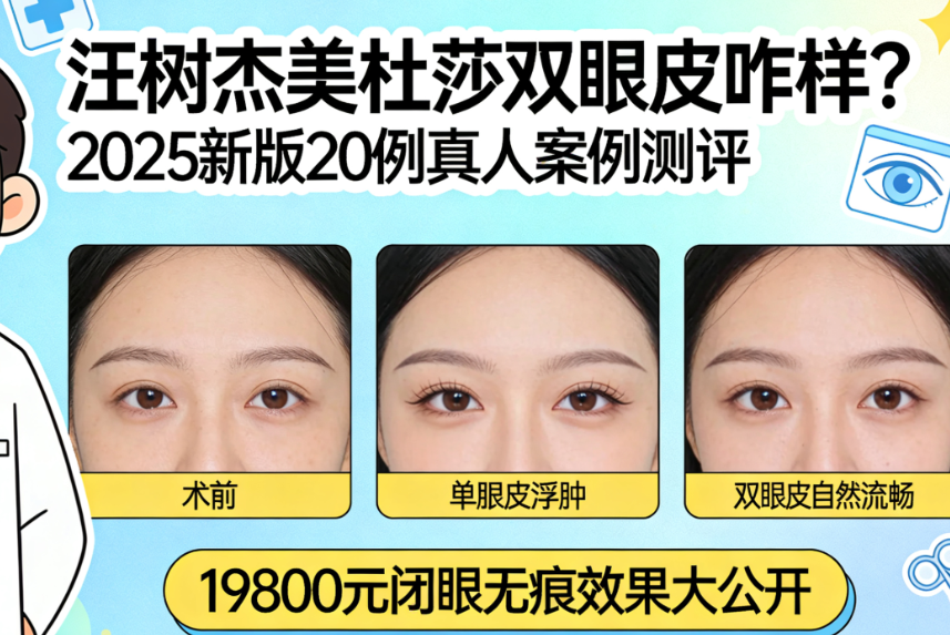 汪树杰美杜莎双眼皮咋样?2025新版20例真人案例测评,19800元闭眼无痕效果大公开