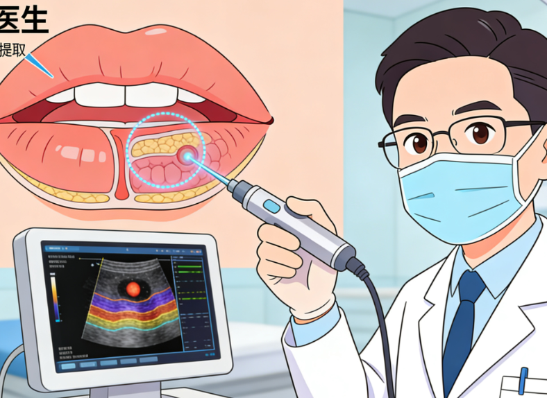 周云超唇部注射物取出过程详解