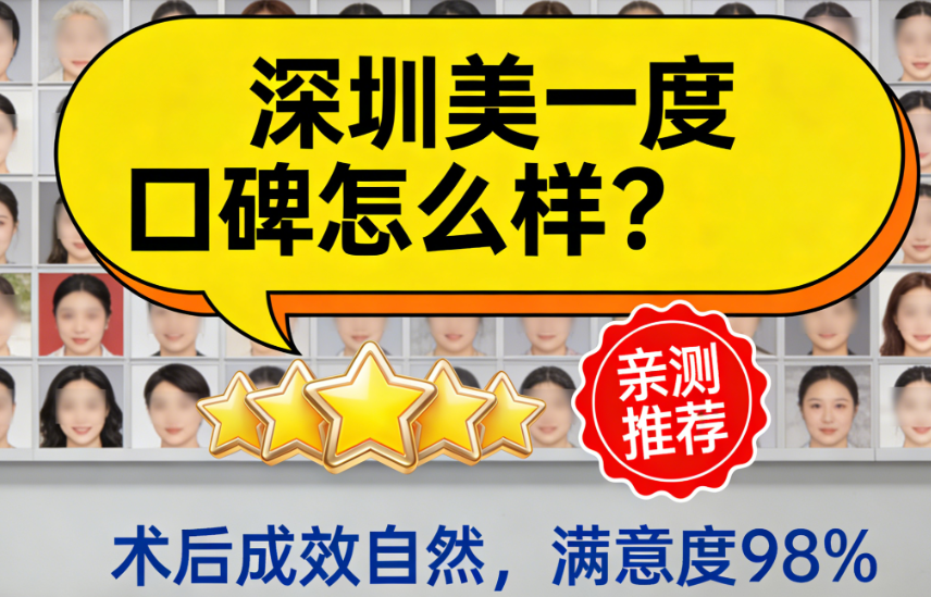 深圳美一度医疗美容口碑好吗？亲测体验分享，术后成效自然又满意