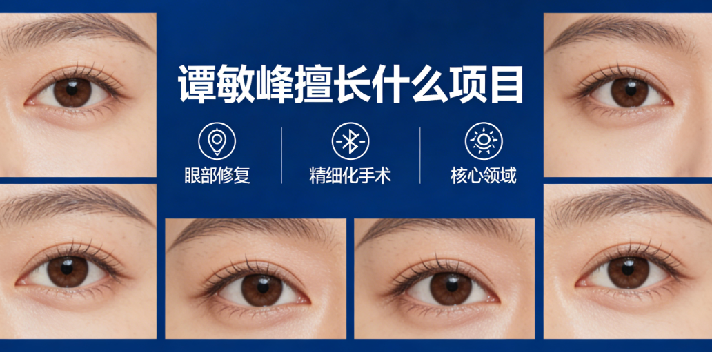 谭敏峰擅长什么项目?专攻双眼皮修复/内眼角回包/上睑下垂矫正没啥失败实例口碑躺赢