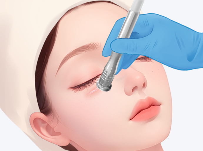 连云港大明医疗美容门诊部——显微镜下内切，连切口都“隐形”的眼袋术