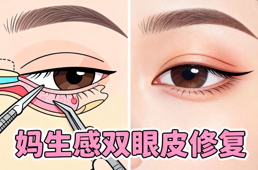 一、先说重点：孙峰的双眼皮修复到底好在哪？