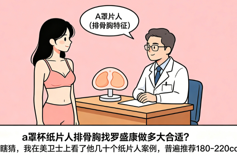 a罩杯纸片人排骨胸找罗盛康做多大合适?别自己瞎猜,我在美卫士上看了他几十个纸片人实例,普遍推荐180-220cc