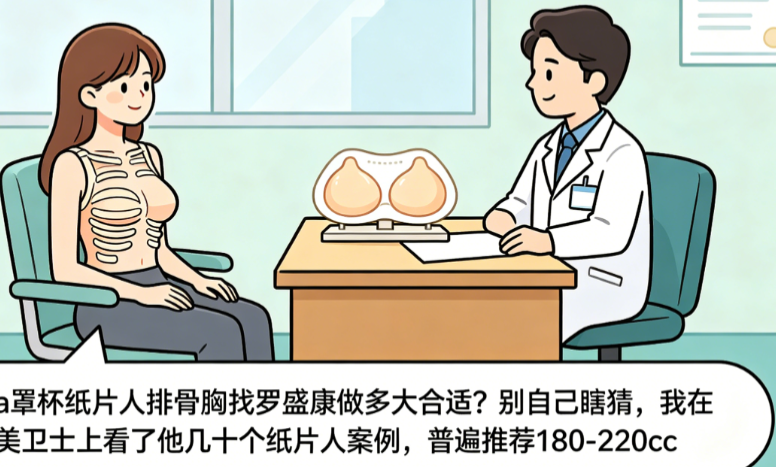 a罩杯纸片人排骨胸找罗盛康做多大合适,关键得看这三项身体硬指标