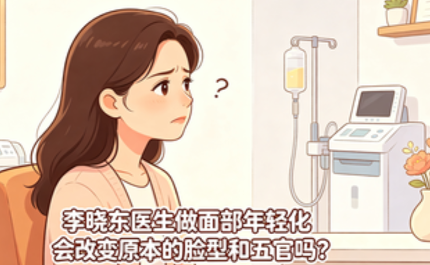 李晓东医生做面部年轻化会改变原本的脸型和五官吗？不会，他只复位松弛组织回到年轻时位置，不削骨不改五官比例