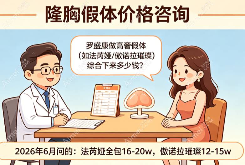 罗盛康做高奢假体（如法芮娅/傲诺拉璀璨）综合下来多少钱