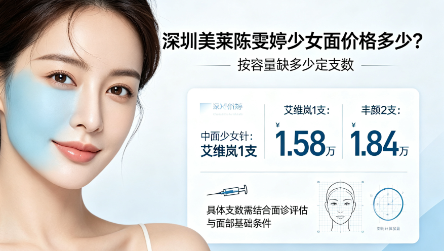 深圳美莱陈雯婷少女面价格多少？单做中面少女针（艾维岚1支1.58万）或丰颜2支1.84万，按容量缺多少定支数