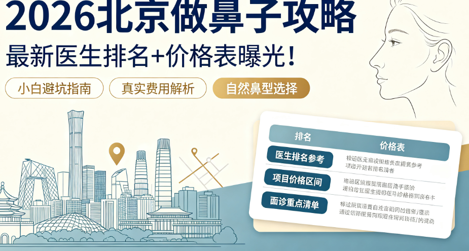 2026北京做鼻子攻略:最新医生排名+价格表曝光!小白避坑指南+真实费用全解析